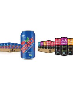 Zevia Zero Calorie Soda & Energy Drink Variety Pack – Cherry Cola Flavor (24 Cans)