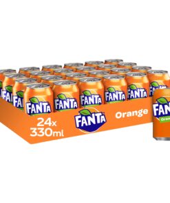 Fanta Orange Carbonated Soft Drink – 330ml Cans (Pack of 24)