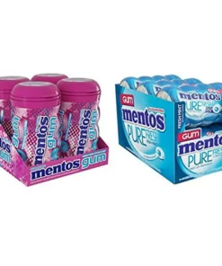 Mentos Sugar-Free Chewing Gum With Xylitol, Bubble Fresh Cotton Candy, 45 Piece Bottle