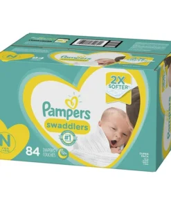 Pampers Swaddlers Diapers Super Pack, Newborn, 84 Count