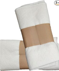 2 Pcs Organic Cotton Flannel for Castor Oil Pack Wrap, Reusable Castor Oil Compress for Liver Detox, Castor Oil Pads for Abdomen, Joints & Other Areas